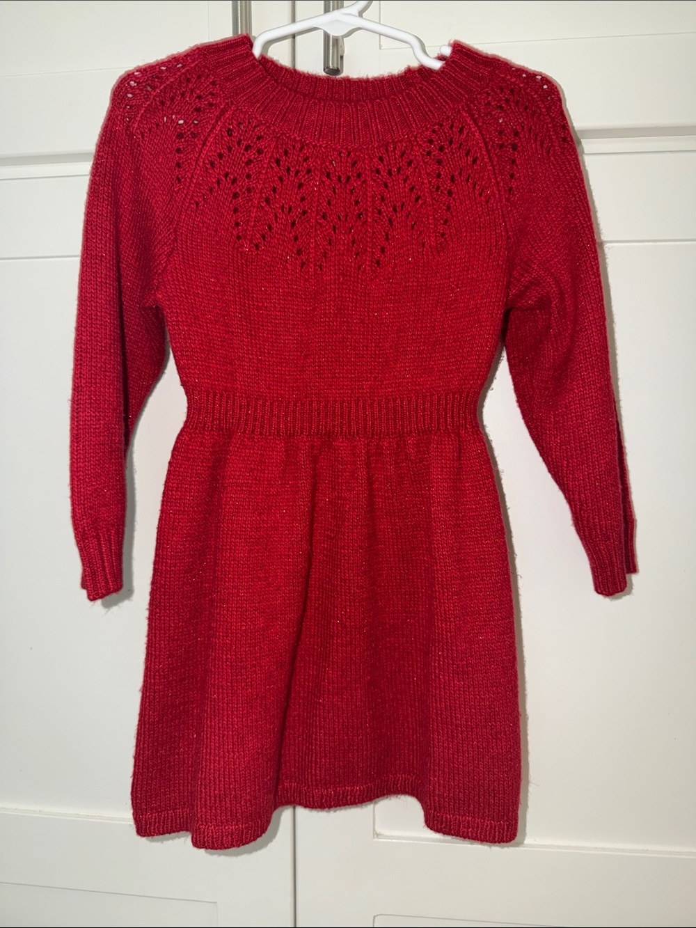 Red Girls Knit Sweater Dress - Brand: